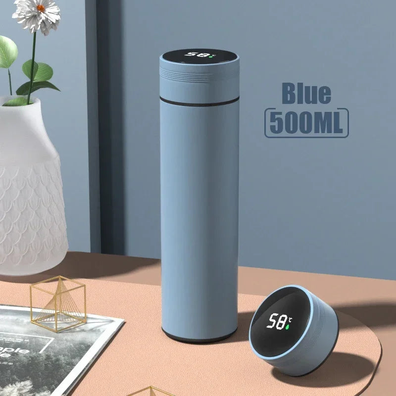 500ML Temperature Display Thermos Cup Stainless or Steel Divided Thermos Bottle Outdoor Vacuum Insulated Cup Father's Day Gift
