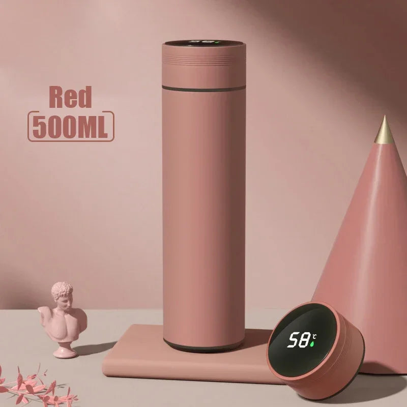 500ML Temperature Display Thermos Cup Stainless or Steel Divided Thermos Bottle Outdoor Vacuum Insulated Cup Father's Day Gift
