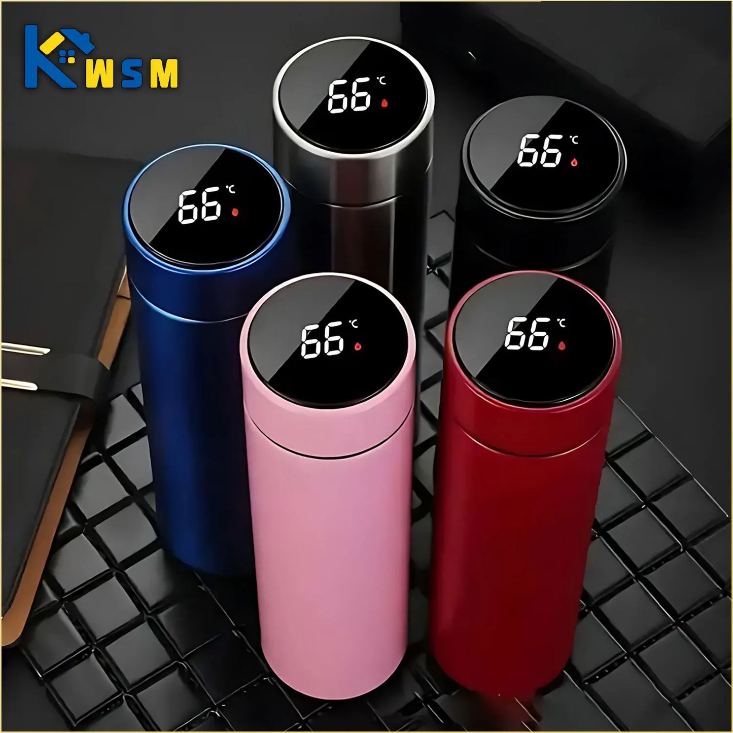 500ML Temperature Display Thermos Cup Stainless or Steel Divided Thermos Bottle Outdoor Vacuum Insulated Cup Father's Day Gift