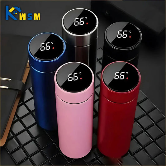 500ML Temperature Display Thermos Cup Stainless or Steel Divided Thermos Bottle Outdoor Vacuum Insulated Cup Father's Day Gift