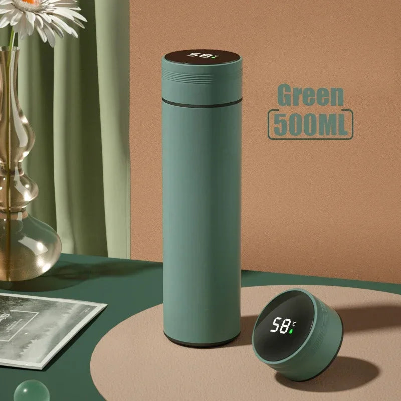 500ML Temperature Display Thermos Cup Stainless or Steel Divided Thermos Bottle Outdoor Vacuum Insulated Cup Father's Day Gift