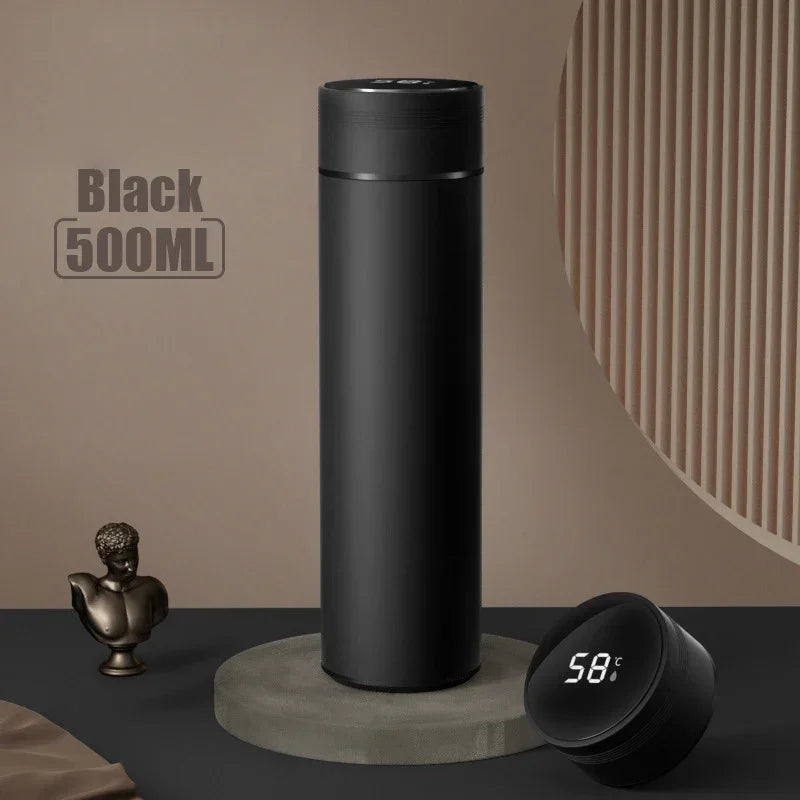 500ML Temperature Display Thermos Cup Stainless or Steel Divided Thermos Bottle Outdoor Vacuum Insulated Cup Father's Day Gift